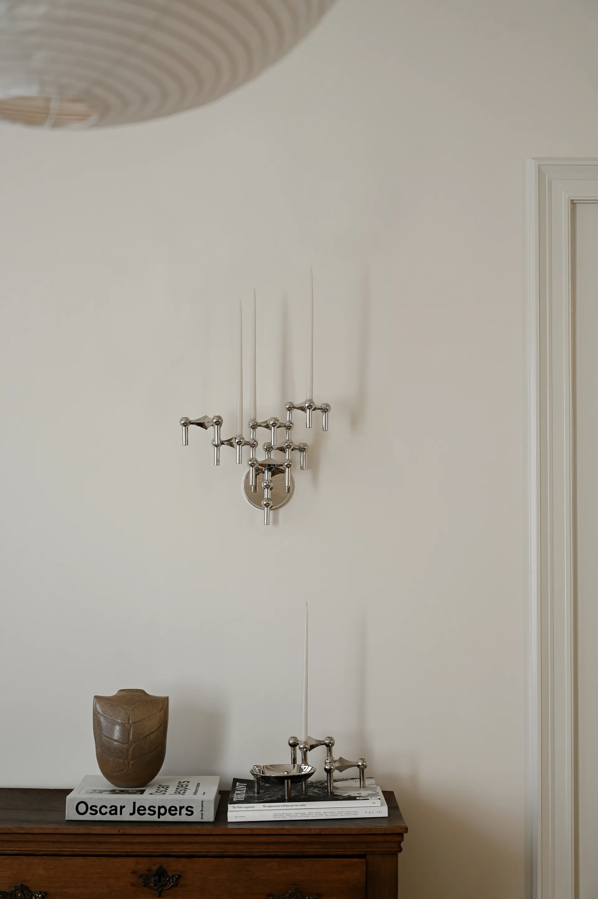 STOFF Nagel kandelaar wand, Chrome STOFF Nagel