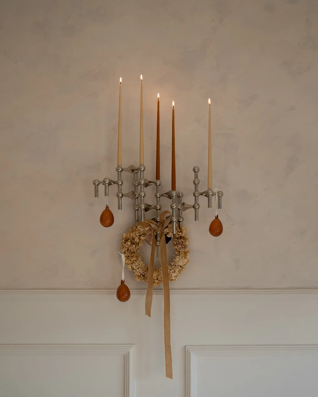 STOFF Nagel muurkandelaar, Chrome STOFF Nagel