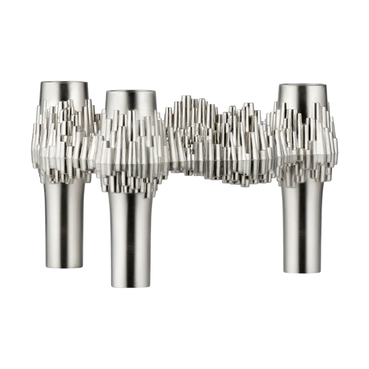 STOFF Nagel Quist kandelaar - Geborsteld chroom - STOFF Nagel