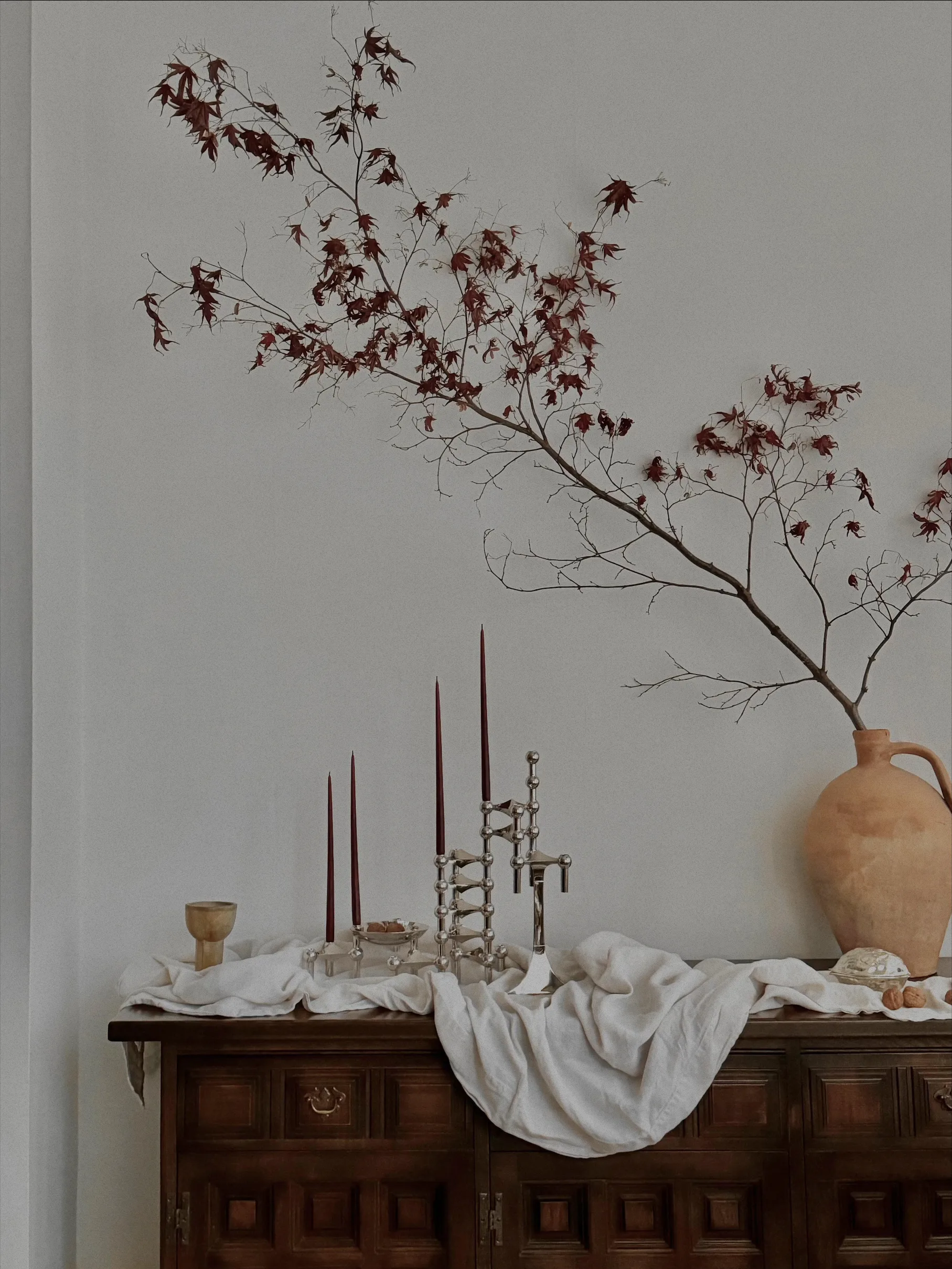 STOFF Nagel taps toelopende kaars by ester & erik 6-pack, Burgundy red STOFF Nagel