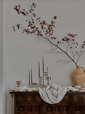 STOFF Nagel taps toelopende kaars by ester & erik 6-pack - Burgundy red - STOFF Nagel