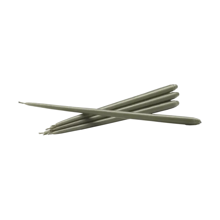STOFF Nagel taps toelopende kaars by ester & erik 6-pack - Dusty green - STOFF Nagel