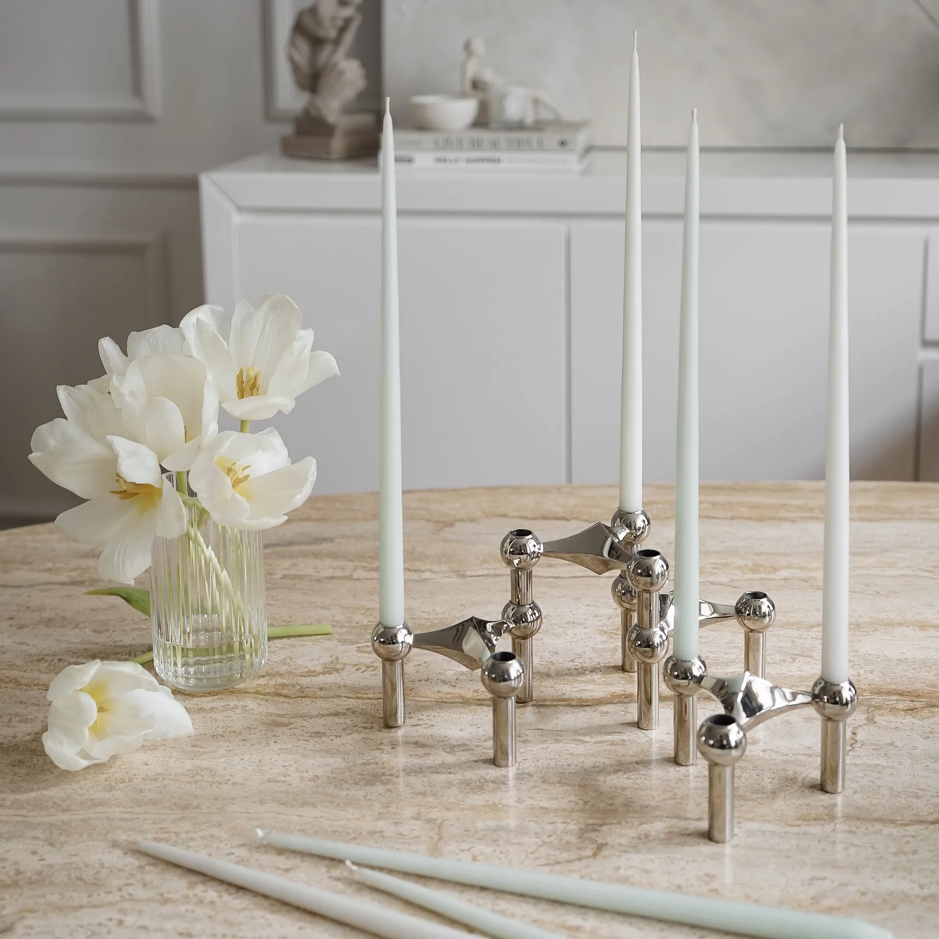 STOFF Nagel taps toelopende kaars by ester & erik 6-pack, Dusty mint STOFF Nagel