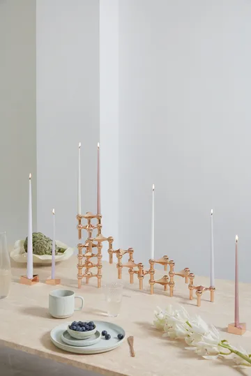 STOFF Nagel taps toelopende kaars by ester & erik 6-pack - Dusty rose - STOFF Nagel