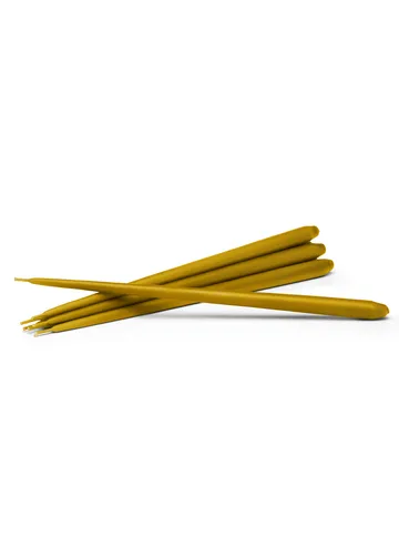 STOFF Nagel taps toelopende kaars by ester & erik 6-pack - Mustard - STOFF Nagel