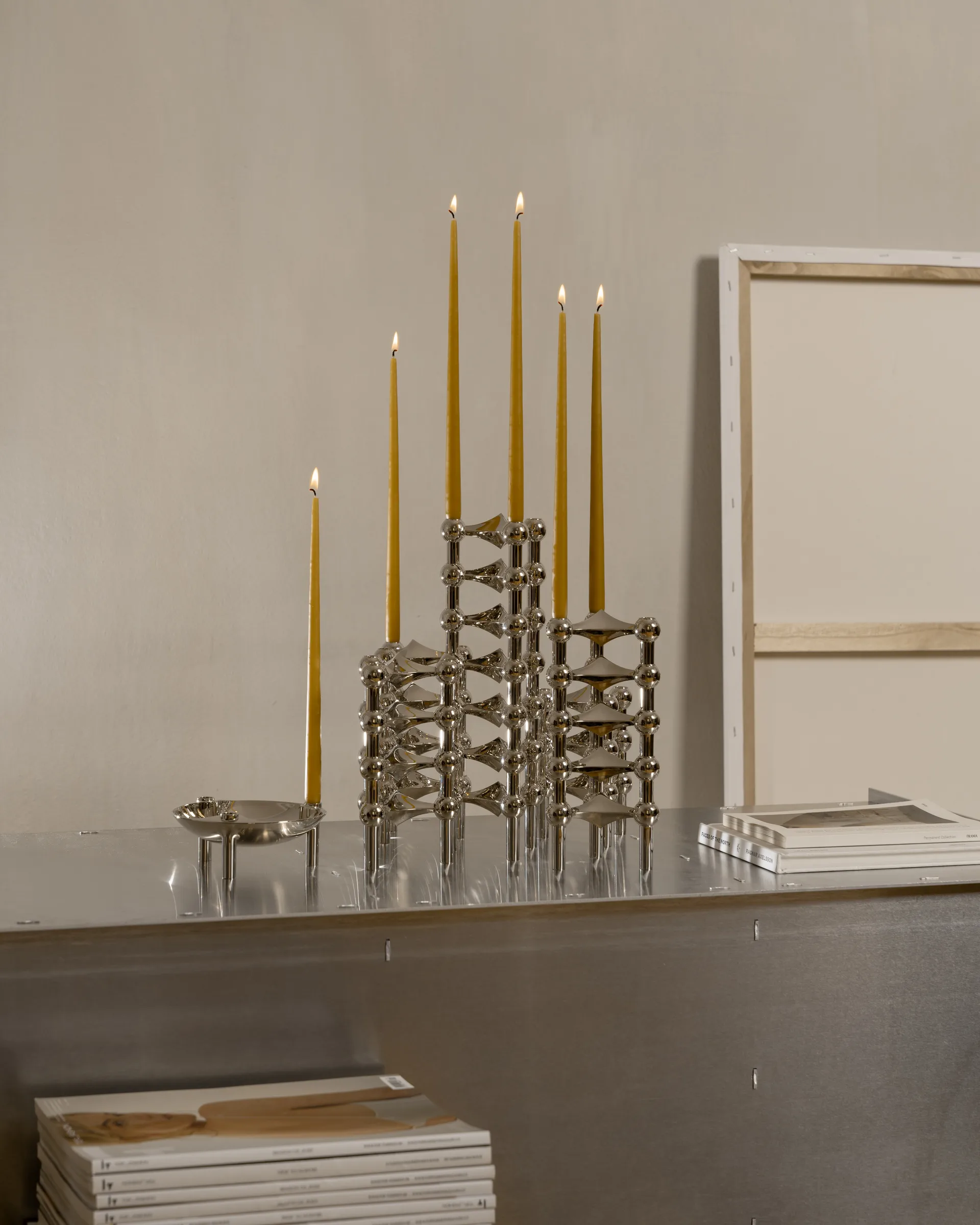 STOFF Nagel taps toelopende kaars by ester & erik 6-pack, Mustard STOFF Nagel