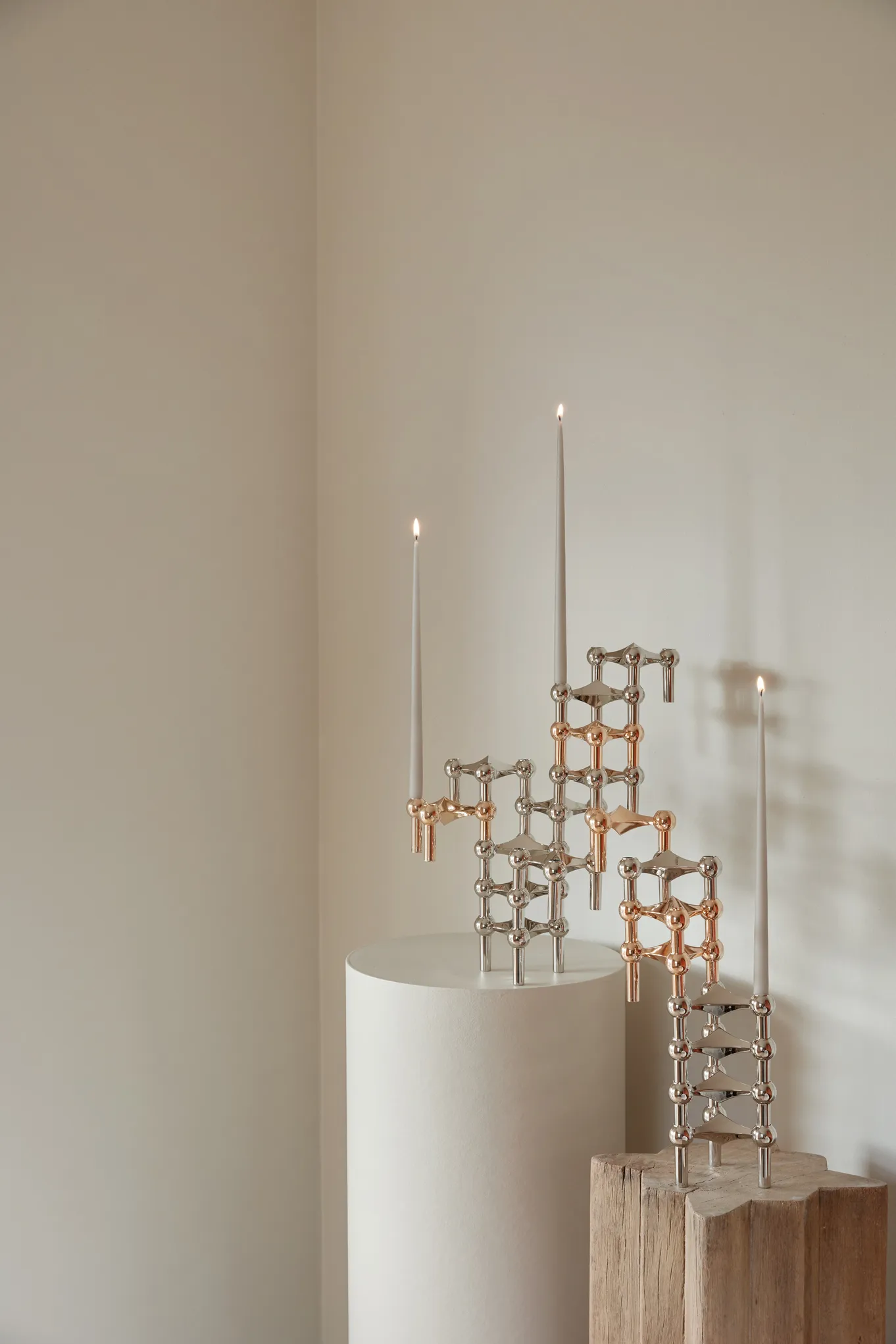 STOFF Nagel taps toelopende kaars by ester & erik 6-pack, Sand STOFF Nagel