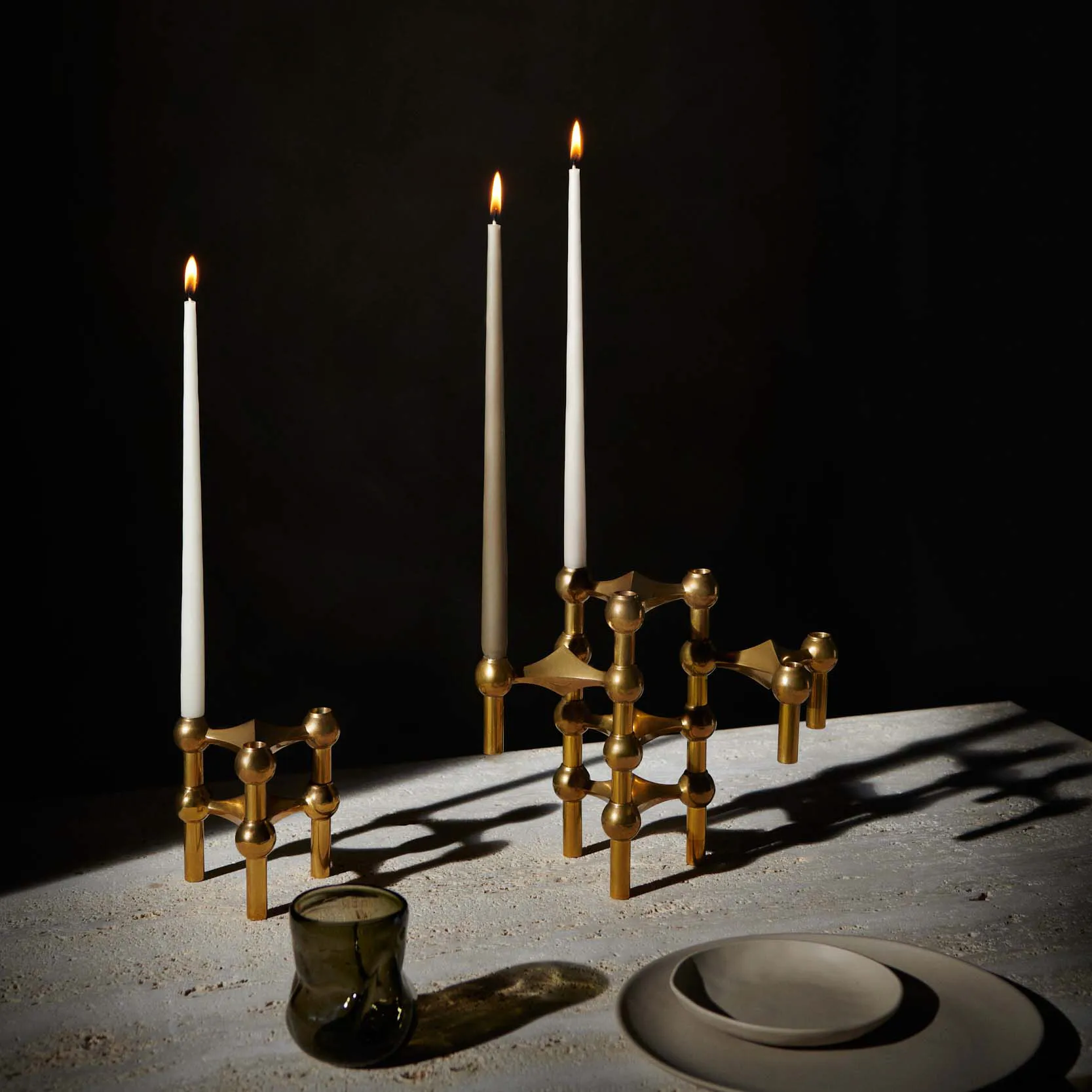 STOFF Nagel taps toelopende kaars by ester & erik 6-pack, Taupe STOFF Nagel