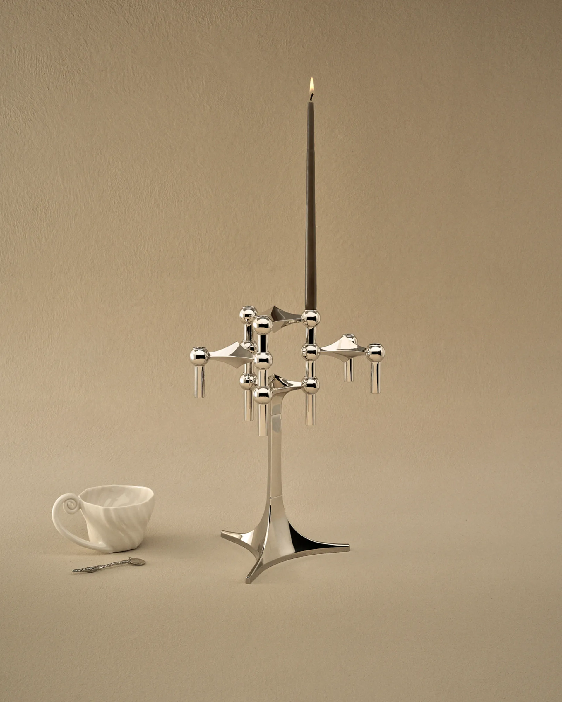 STOFF Nagel taps toelopende kaars by ester & erik 6-pack, Taupe STOFF Nagel