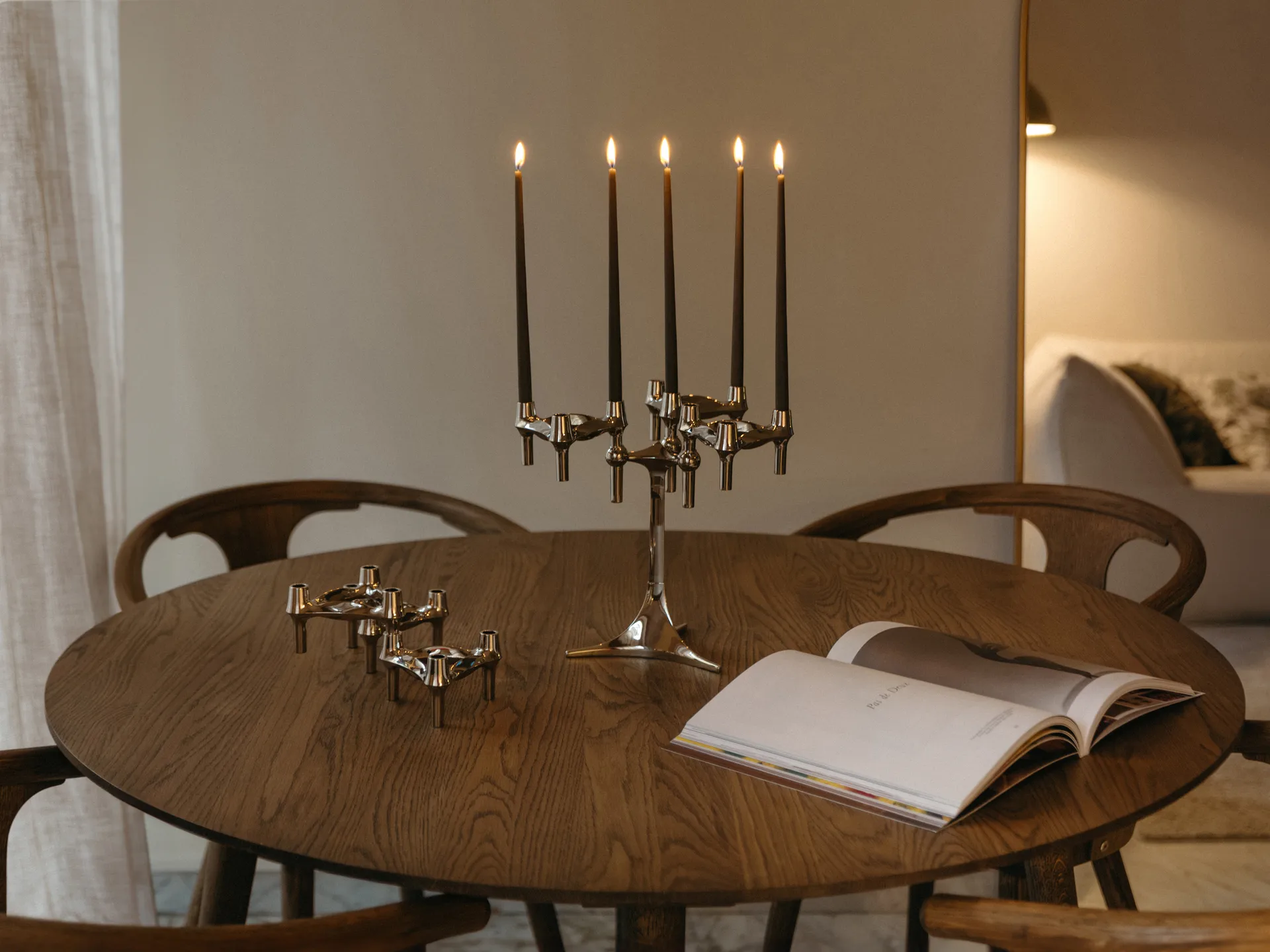STOFF Nagel taps toelopende kaars by ester & erik 6-pack, Taupe STOFF Nagel