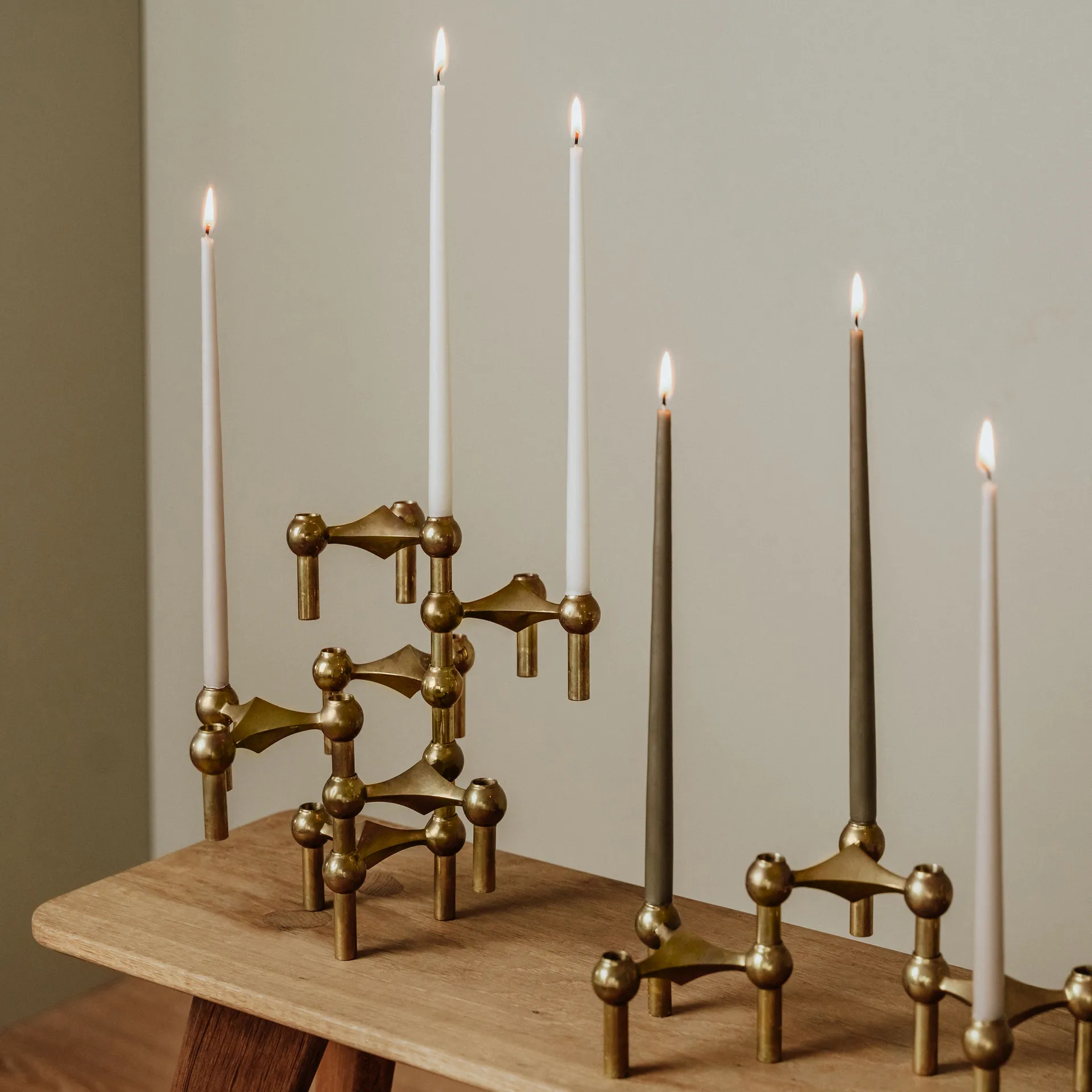 STOFF Nagel taps toelopende kaars by ester & erik 6-pack, Taupe STOFF Nagel