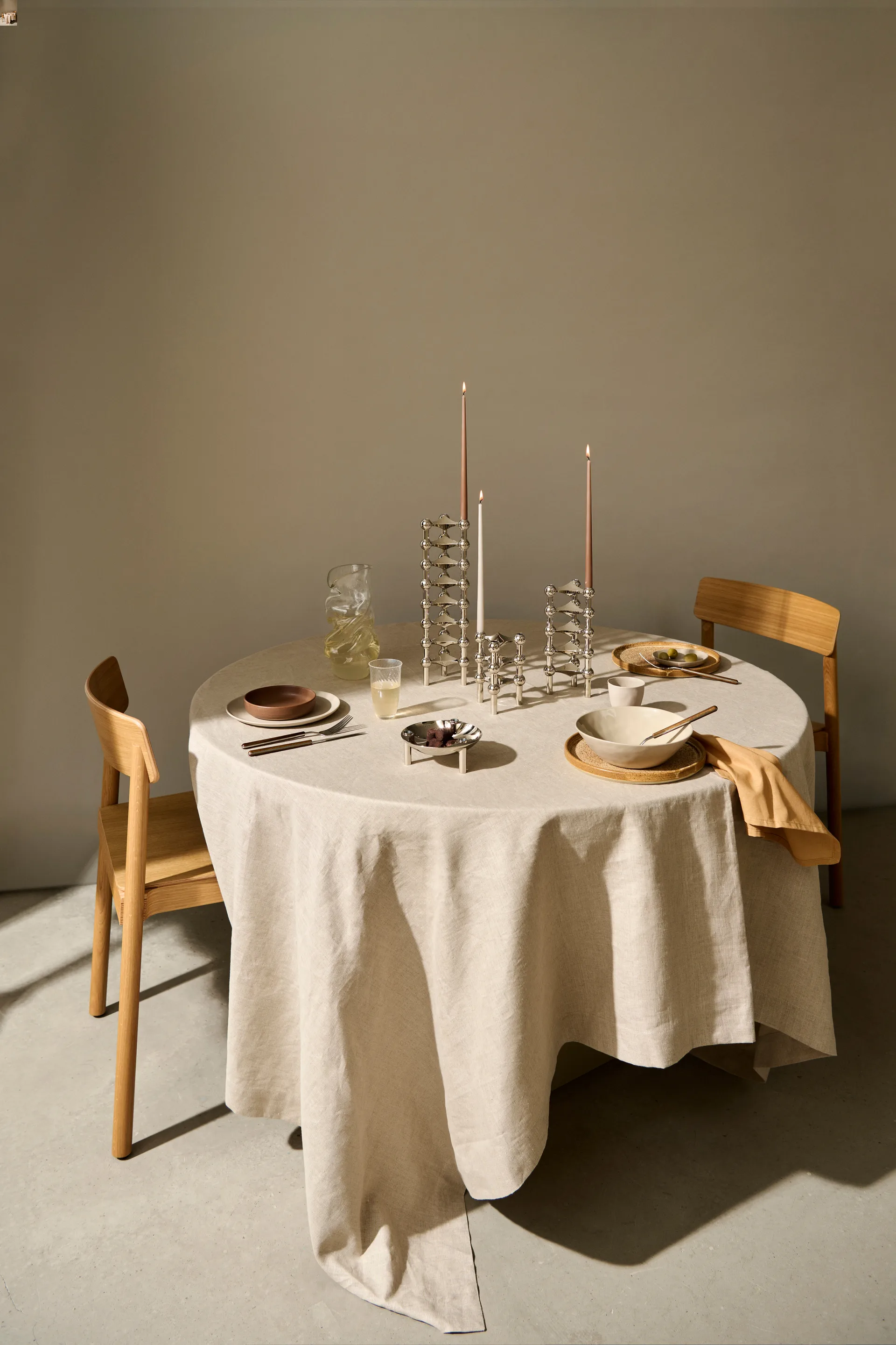 STOFF Nagel taps toelopende kaars by ester & erik 6-pack, Zacht bruin STOFF Nagel