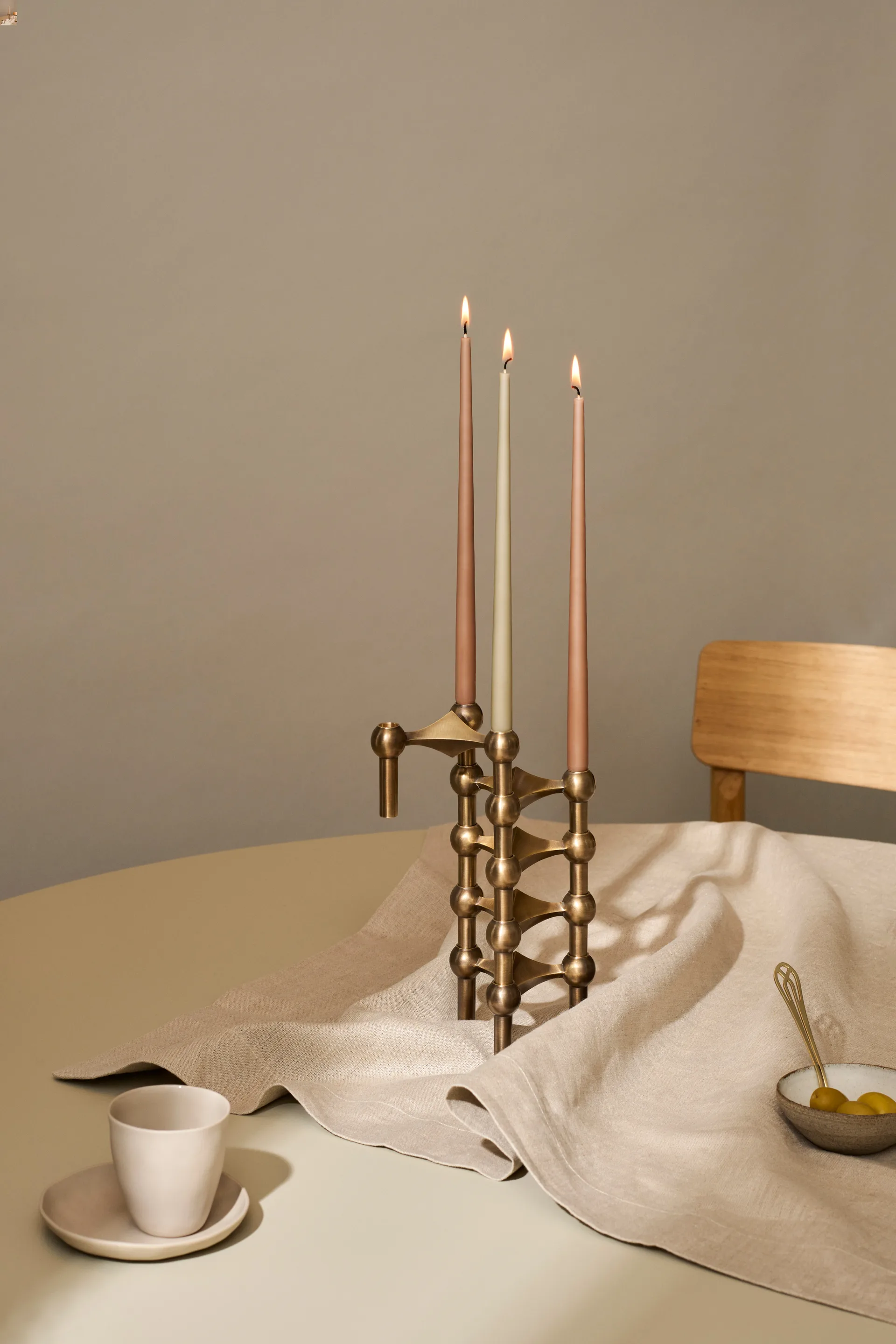 STOFF Nagel taps toelopende kaars by ester & erik 6-pack, Zacht bruin STOFF Nagel