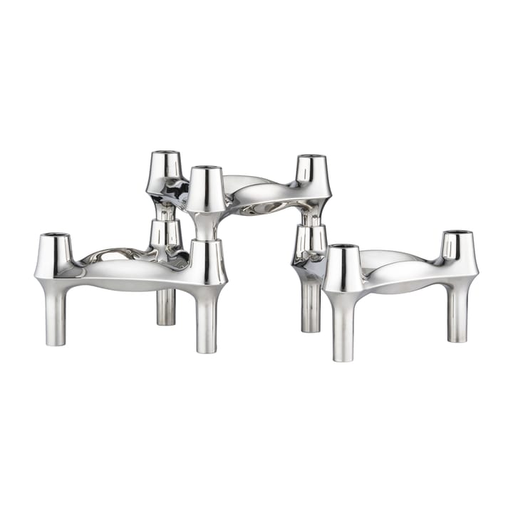 STOFF Nagel BMF kandelaar 3-pack - Chroom - STOFF