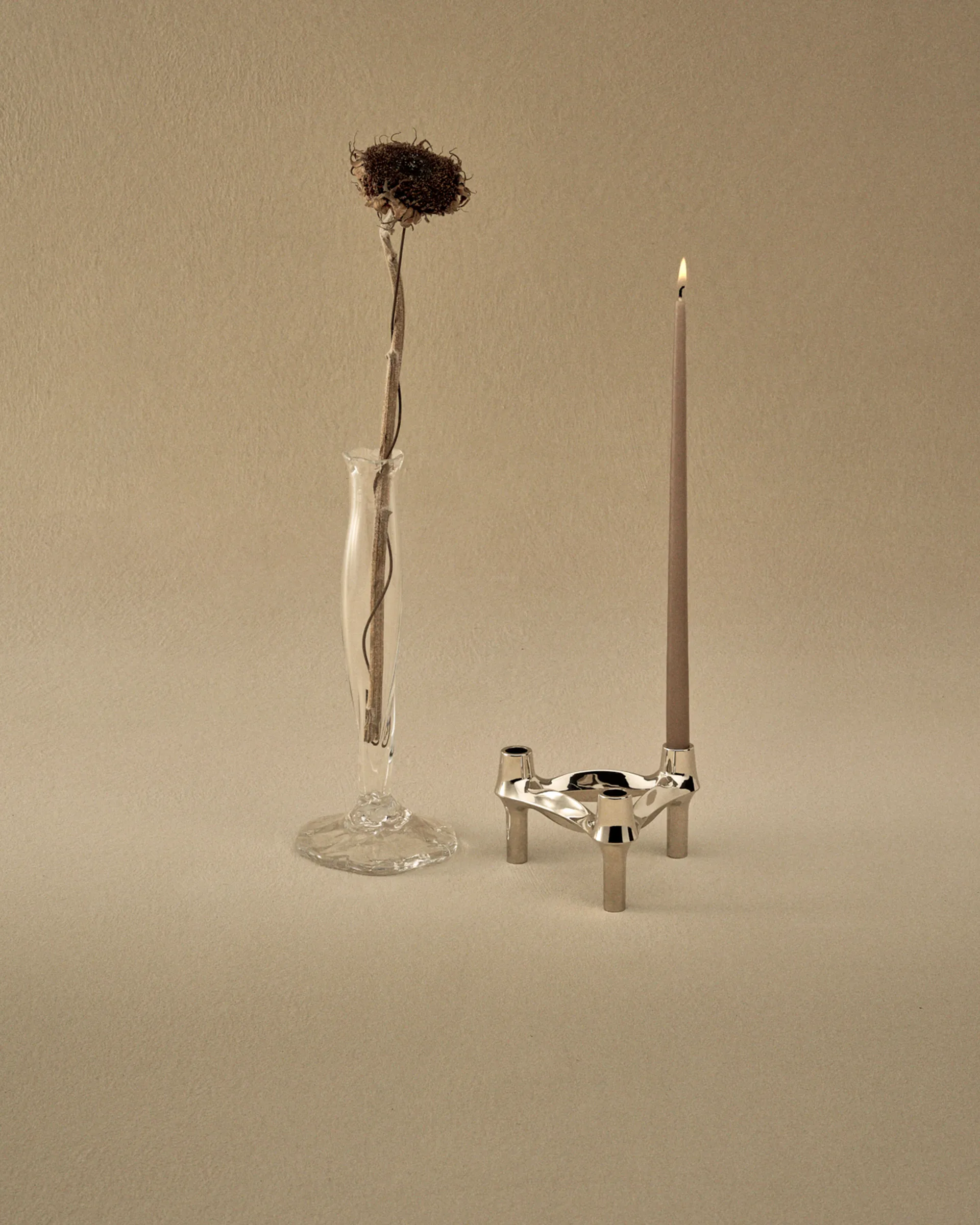 STOFF Nagel BMF kandelaar, Chroom STOFF