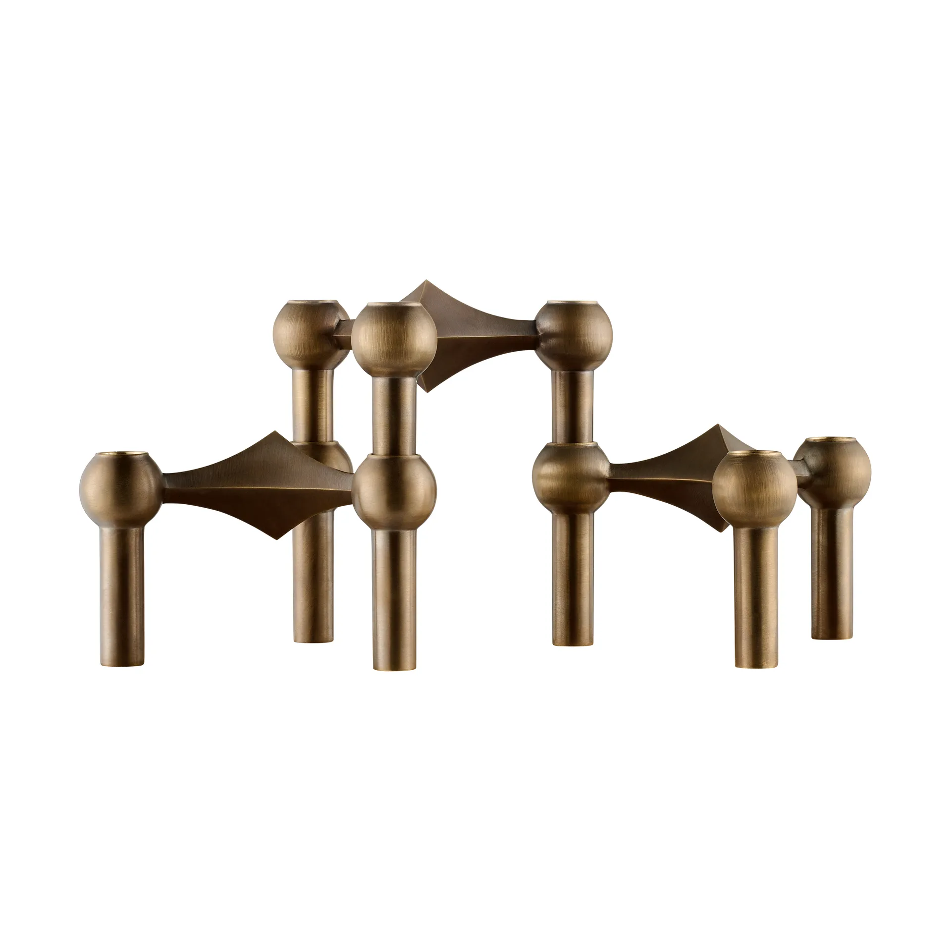 STOFF Nagel kandelaar 3-pack, Bronzed brass STOFF