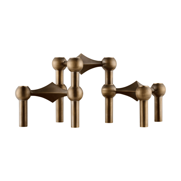 STOFF Nagel kandelaar 3-pack - Bronzed brass - STOFF