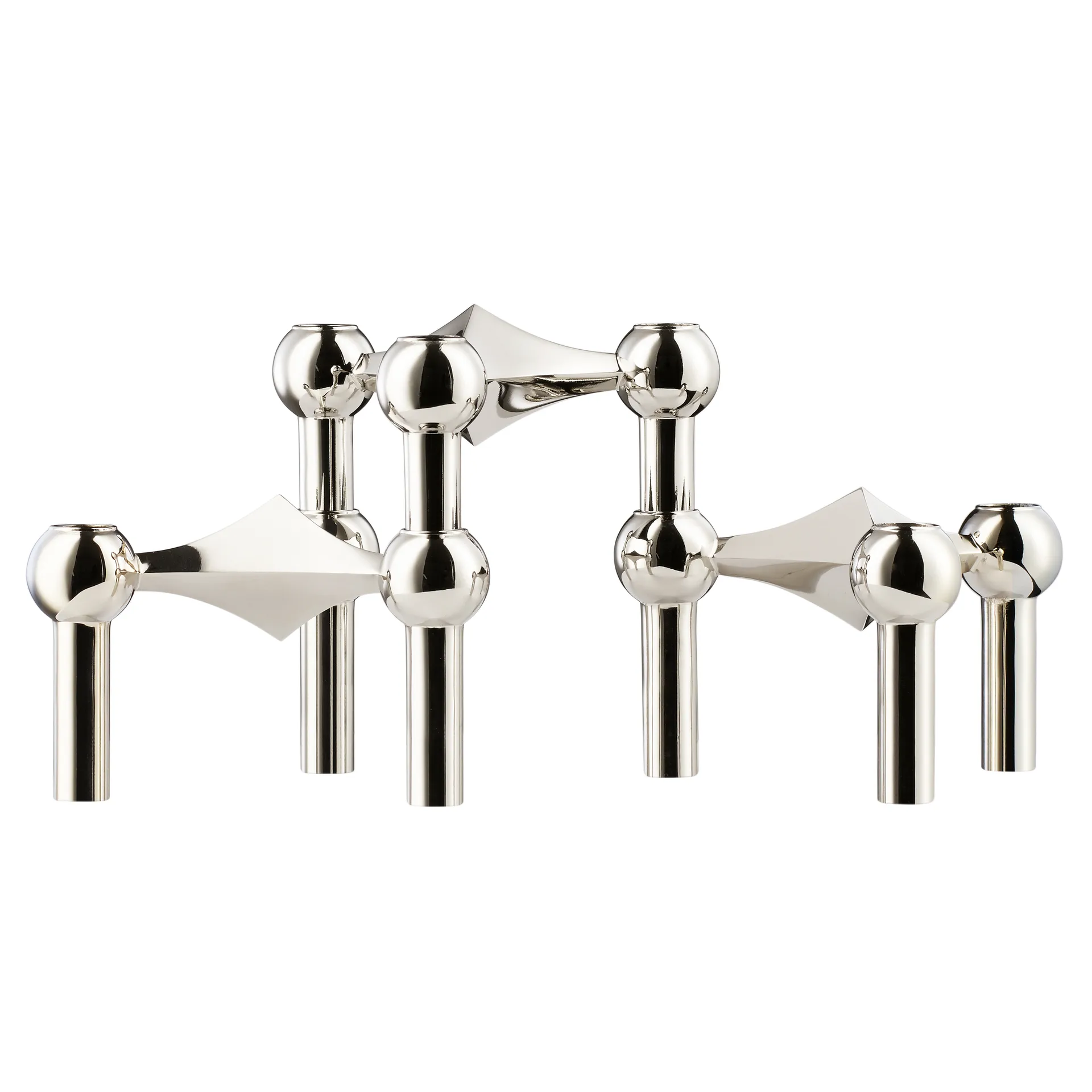 STOFF Nagel kandelaar 3-pack, chroom STOFF