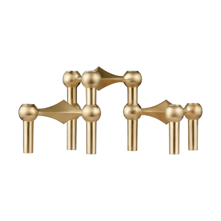 STOFF Nagel kandelaar 3-pack - Geborsteld messing - STOFF