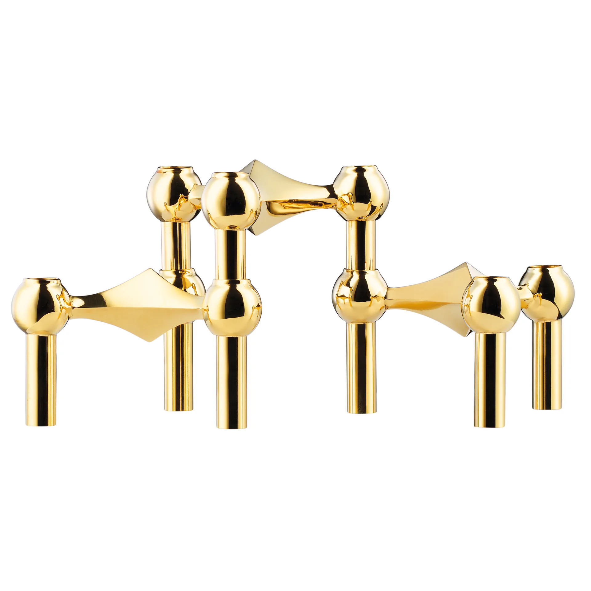 STOFF Nagel kandelaar 3-pack, messing STOFF