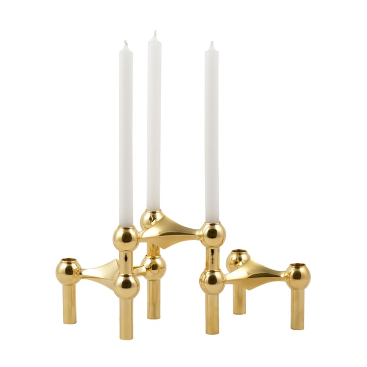 STOFF Nagel kandelaar 3-pack, messing STOFF