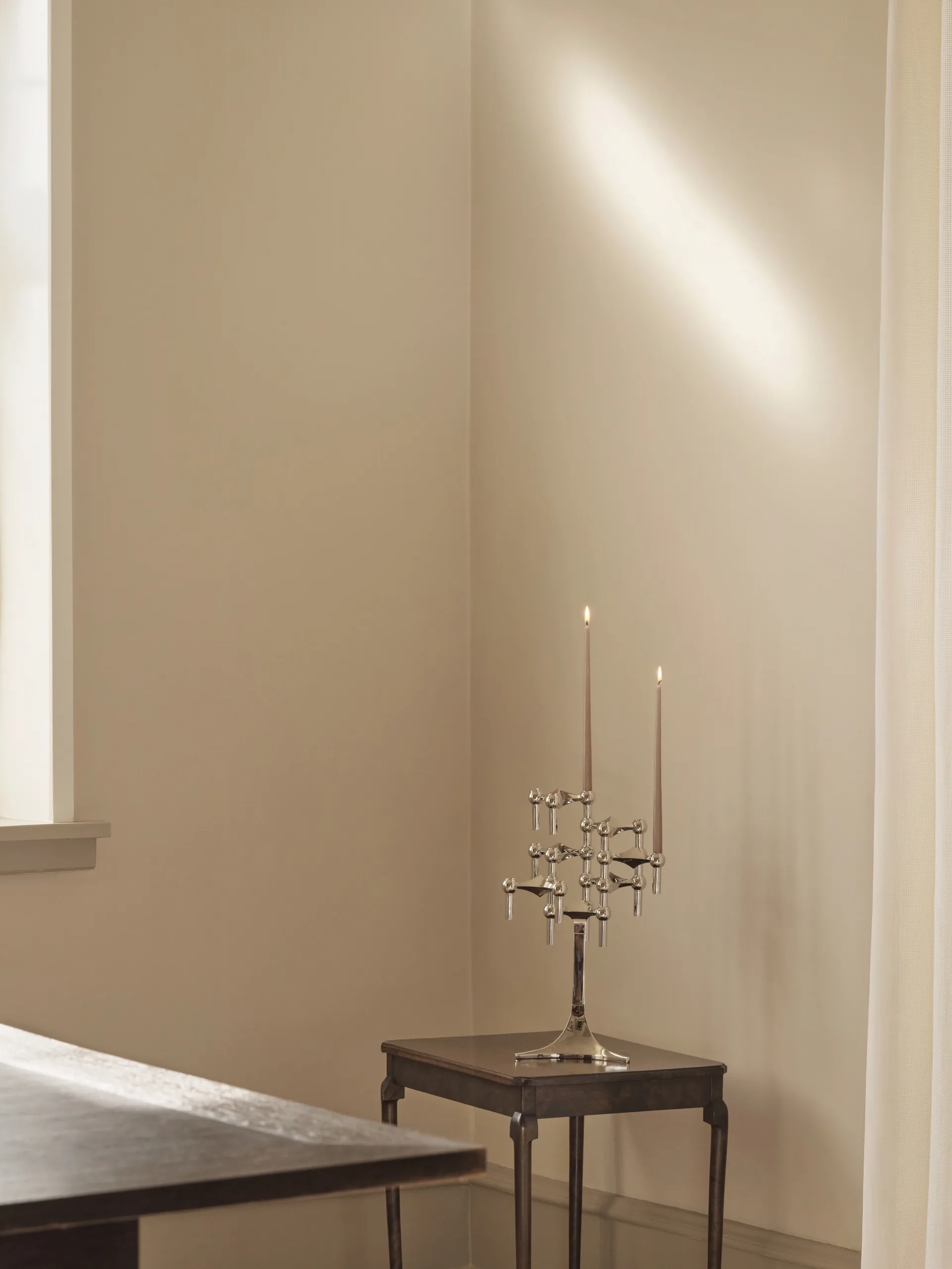 STOFF Nagel kandelaar, Chroom STOFF