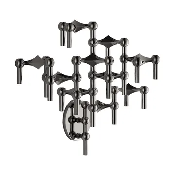 STOFF Nagel muurkandelaar - Zwart chroom - STOFF