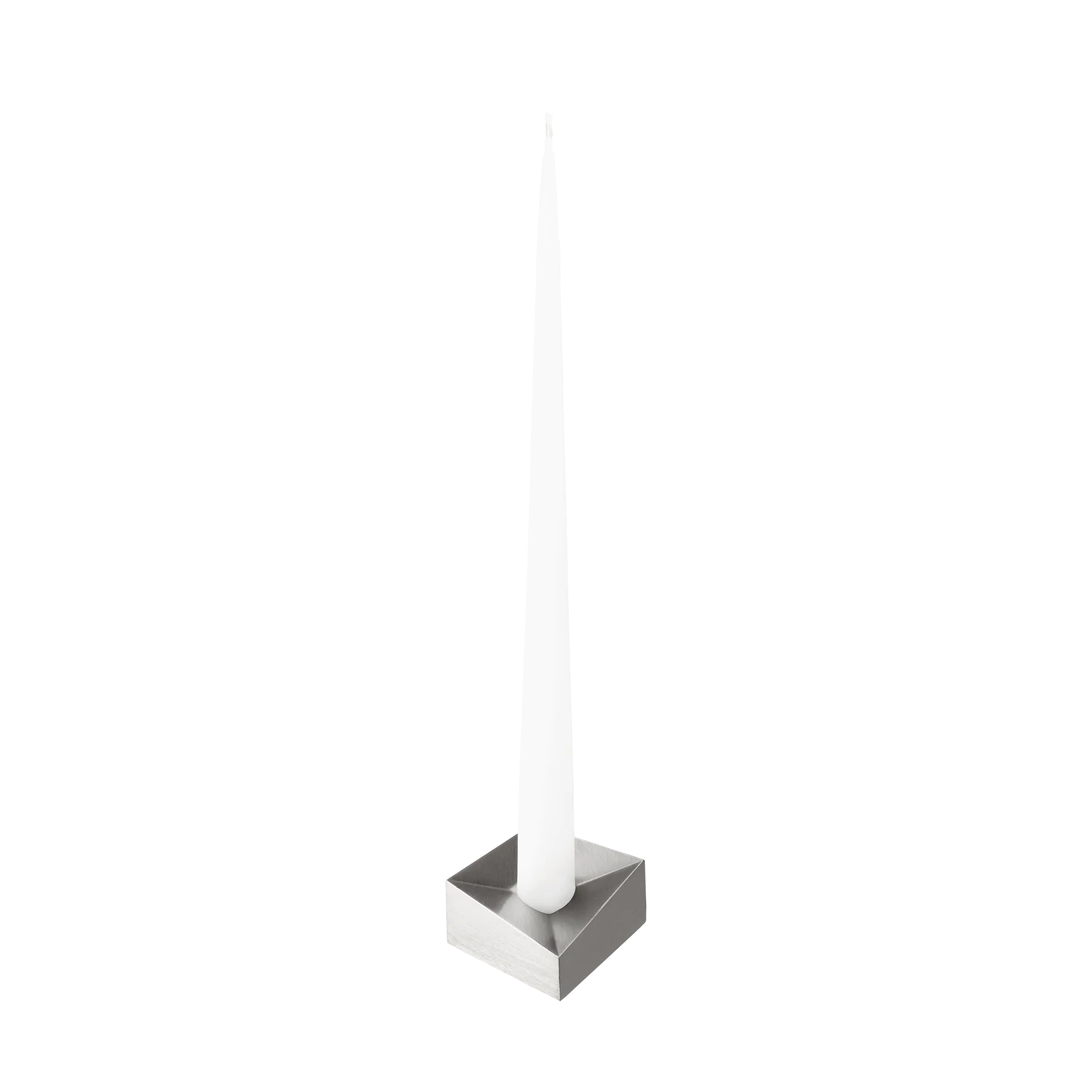 STOFF Nagel reflect kandelaar large 3,2 cm, Geborsteld chroom STOFF