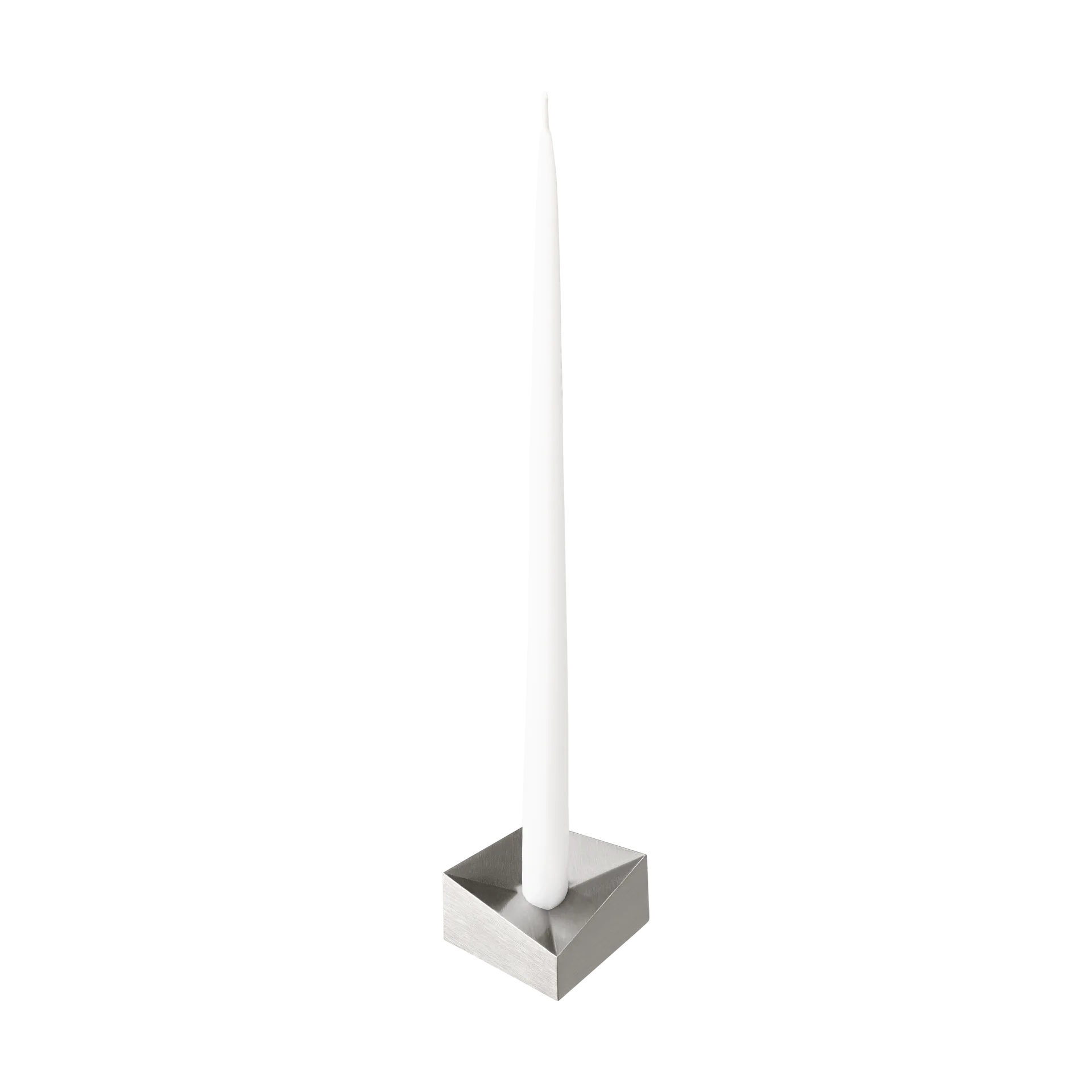 STOFF Nagel reflect kandelaar small 2,7 cm, Geborsteld chroom STOFF