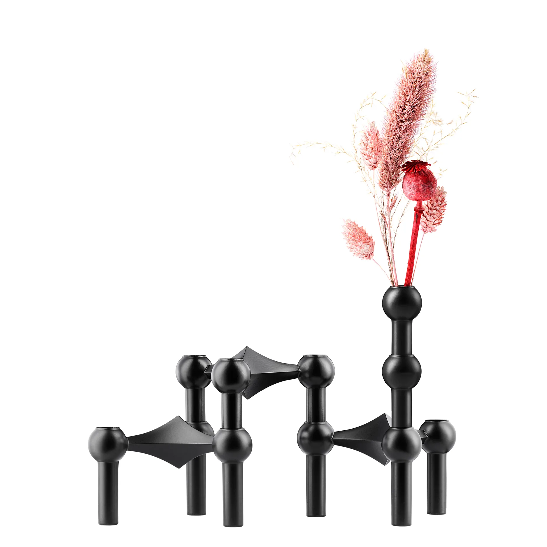 STOFF Nagel vaas, Zwart STOFF