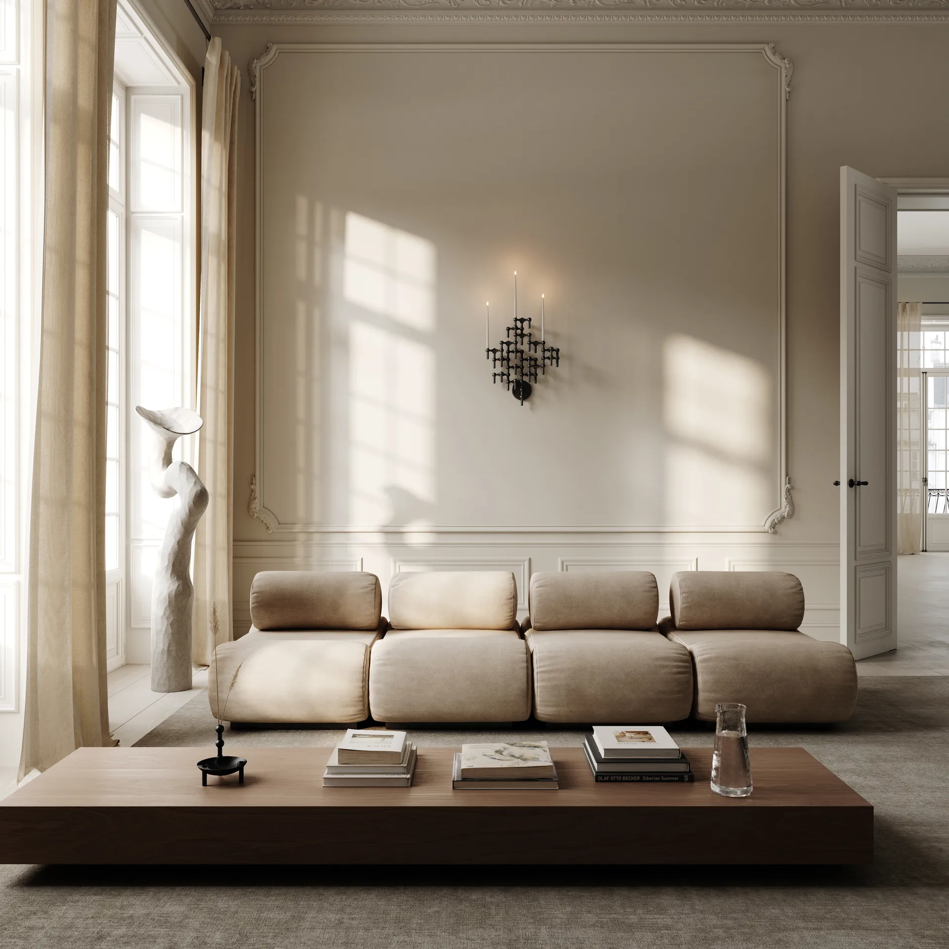 STOFF Nagel vaas, Zwart STOFF