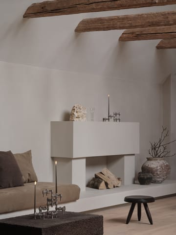 STOFF Quist kandelaar 3-pack - Brushed chroom - STOFF