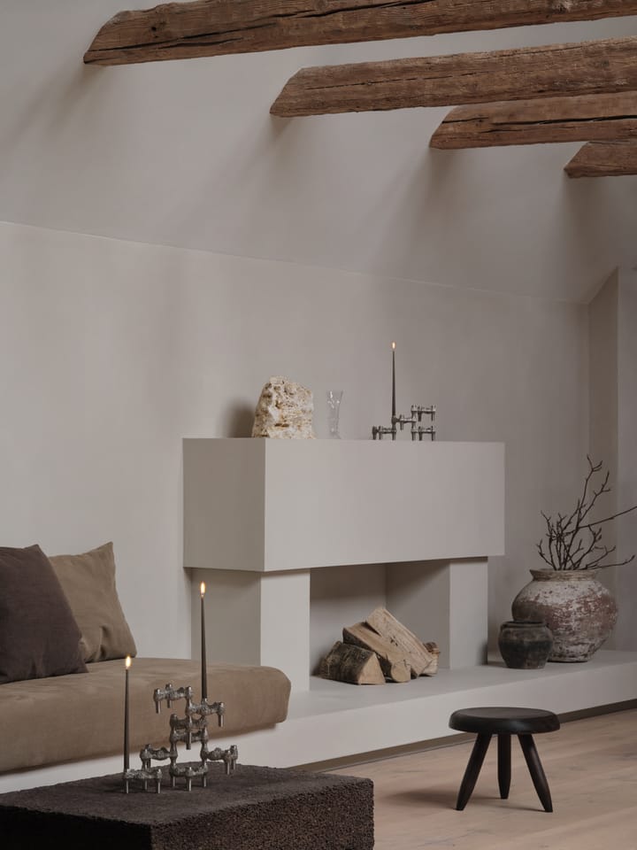 STOFF Quist kandelaar 3-pack, Brushed chroom STOFF