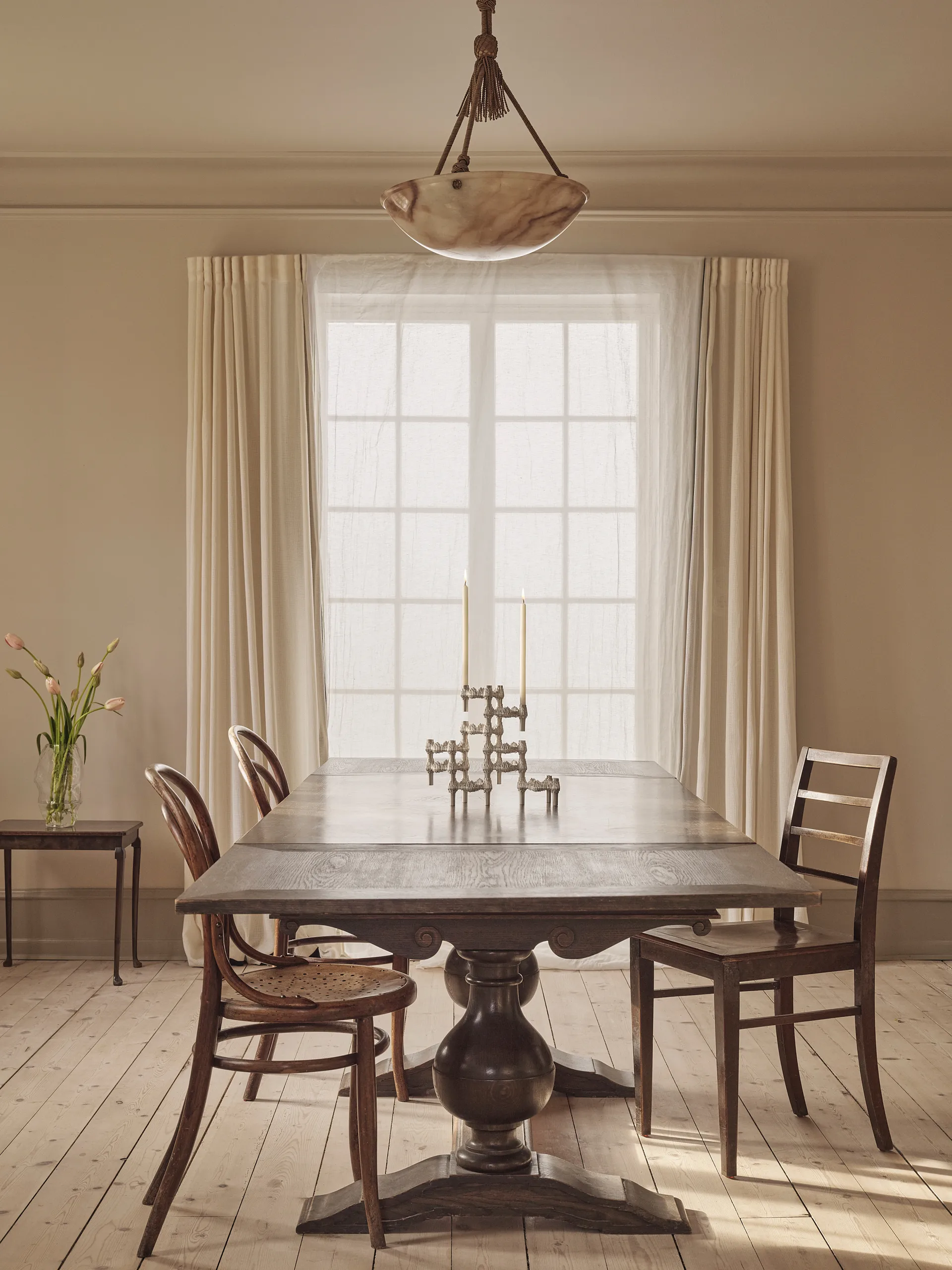 STOFF Quist kandelaar, Geborsteld chroom STOFF