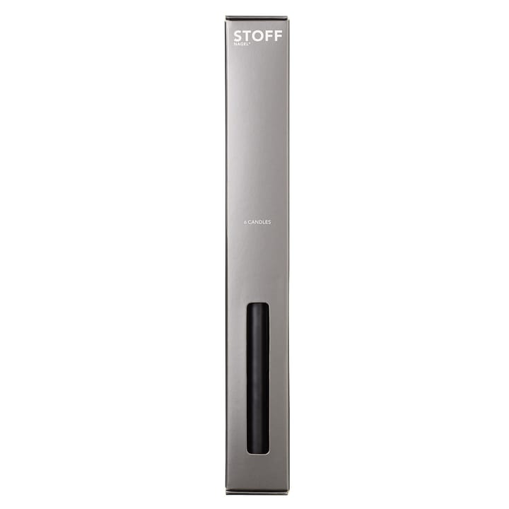 STOFF taps toelopende kaars by ester & erik 6-pack - Black - STOFF