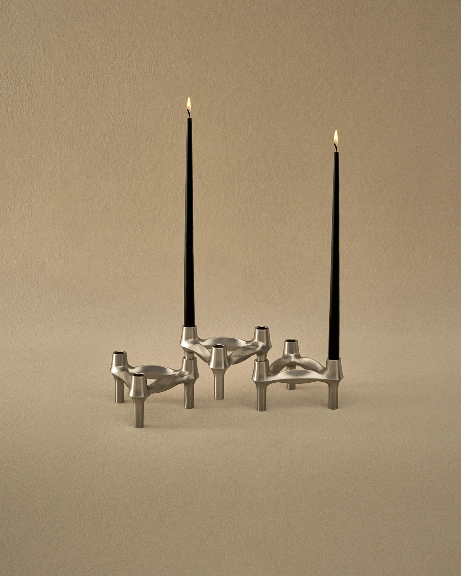 STOFF taps toelopende kaars by ester & erik 6-pack, Black STOFF
