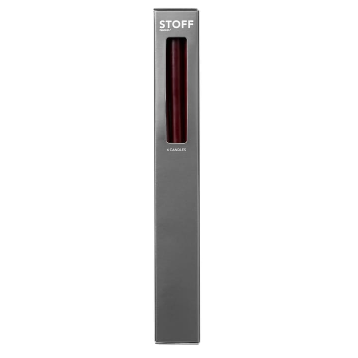 STOFF taps toelopende kaars by ester & erik 6-pack - Burgundy red - STOFF