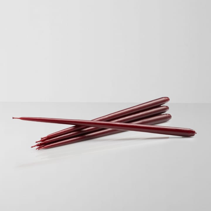STOFF taps toelopende kaars by ester & erik 6-pack, Burgundy red STOFF