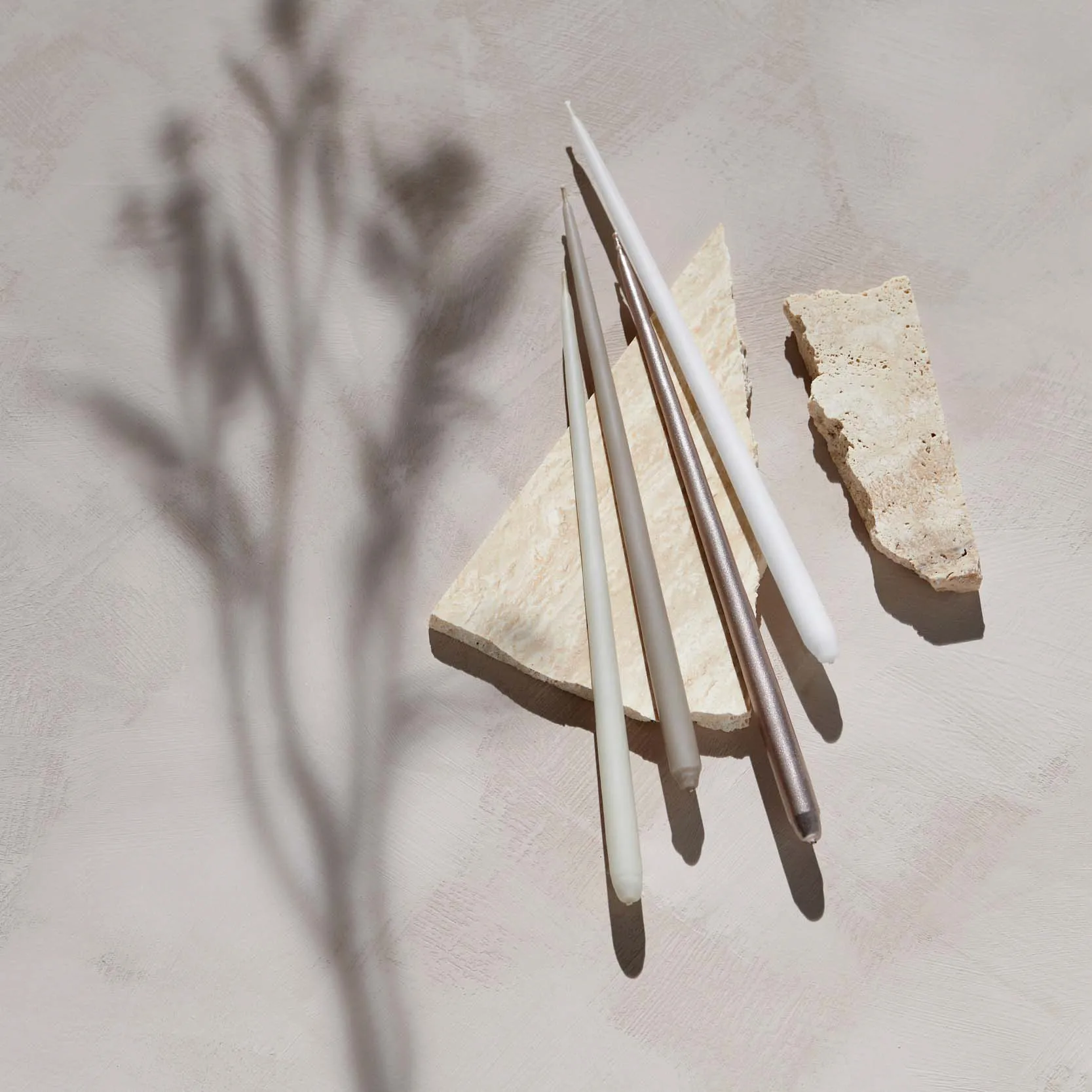 STOFF taps toelopende kaars by ester & erik 6-pack, Champagne STOFF