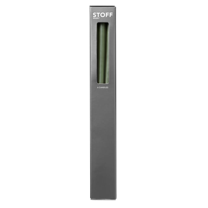 STOFF taps toelopende kaars by ester & erik 6-pack - Dusty green - STOFF