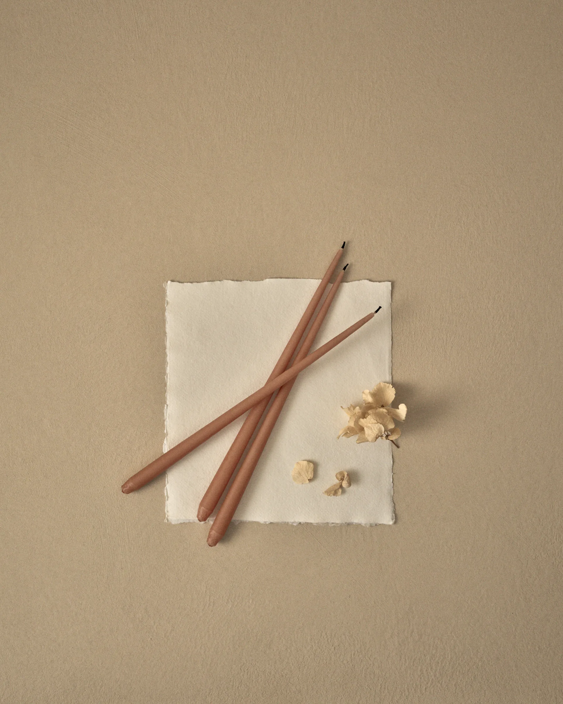 STOFF taps toelopende kaars by ester & erik 6-pack, Dusty rose STOFF