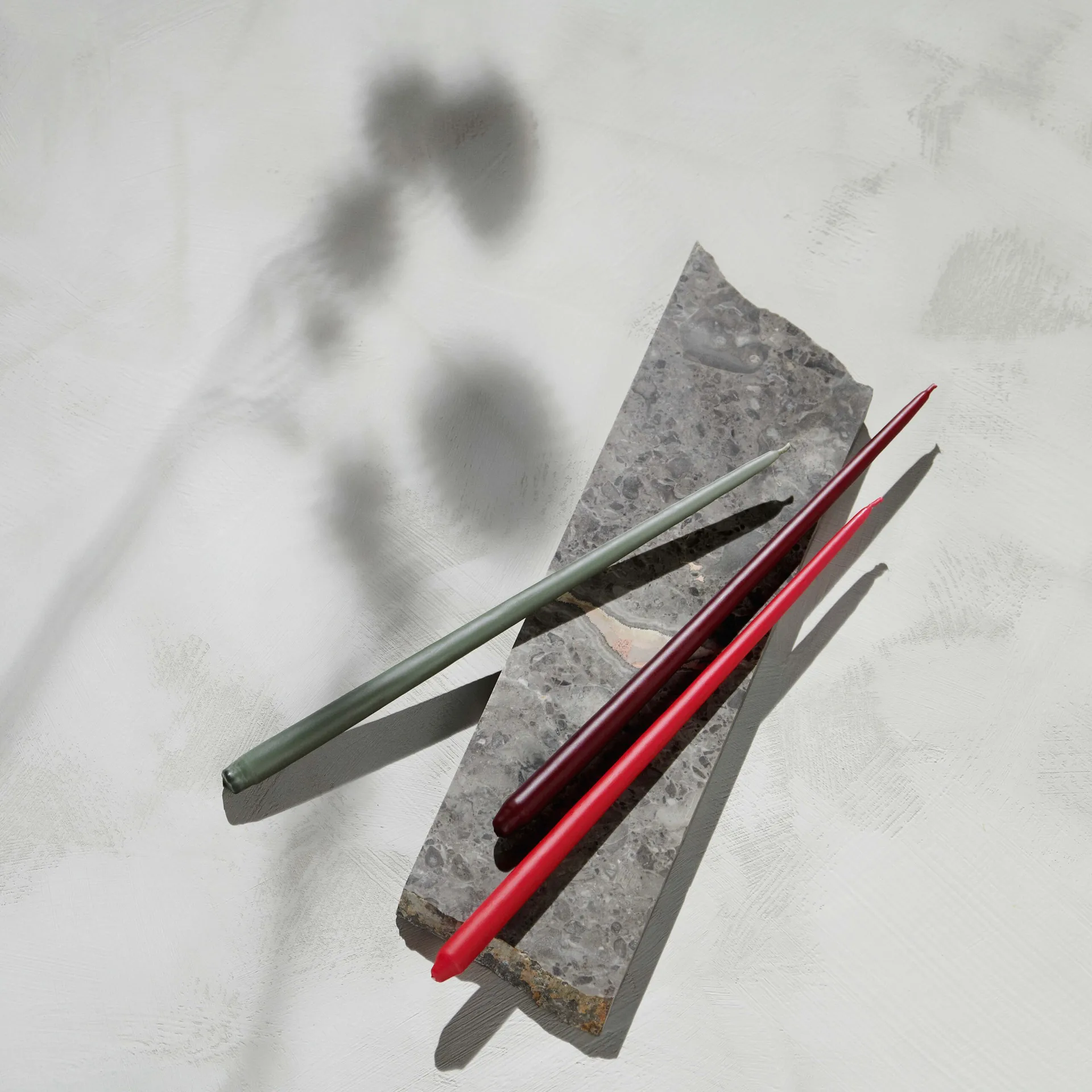 STOFF taps toelopende kaars by ester & erik 6-pack, Red STOFF