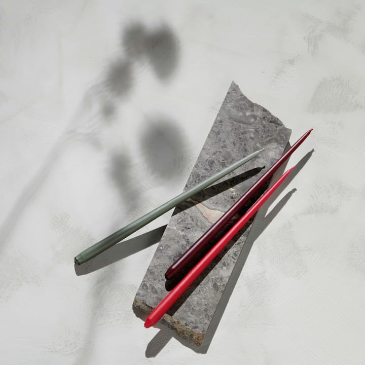 STOFF taps toelopende kaars by ester & erik 6-pack, Red STOFF