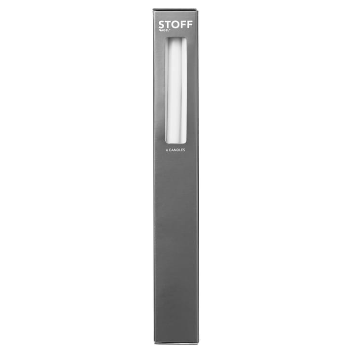 STOFF taps toelopende kaars by ester & erik 6-pack - Wit - STOFF