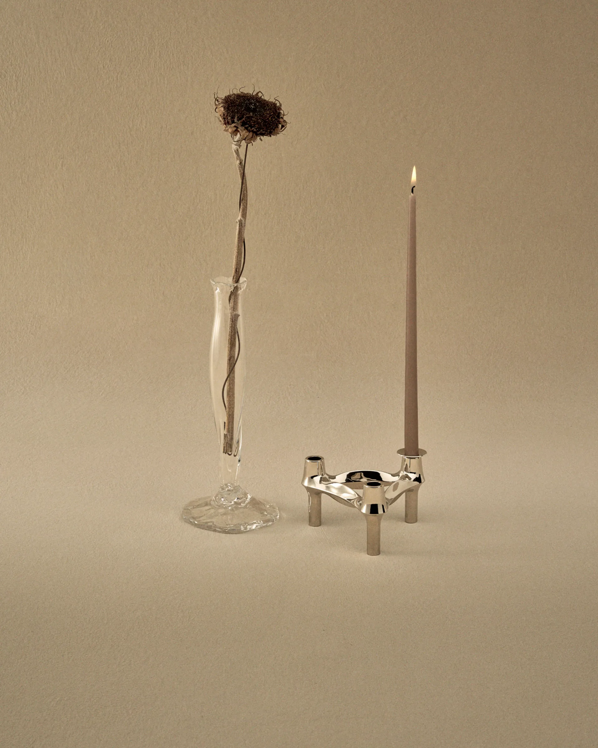 STOFF taps toelopende kaars by ester & erik 6-pack, Zacht bruin STOFF