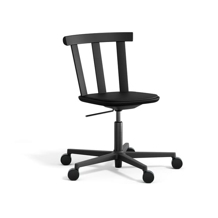 Alt draaibare stoel beklede zitting berkenhout - Elmotique 99001 black-matzwart 99 - Stolab