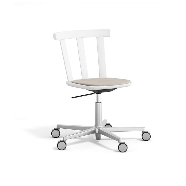 Alt draaibare stoel beklede zitting berkenhout - Hallingdal 65-103 grey/beige-wit 21 - Stolab