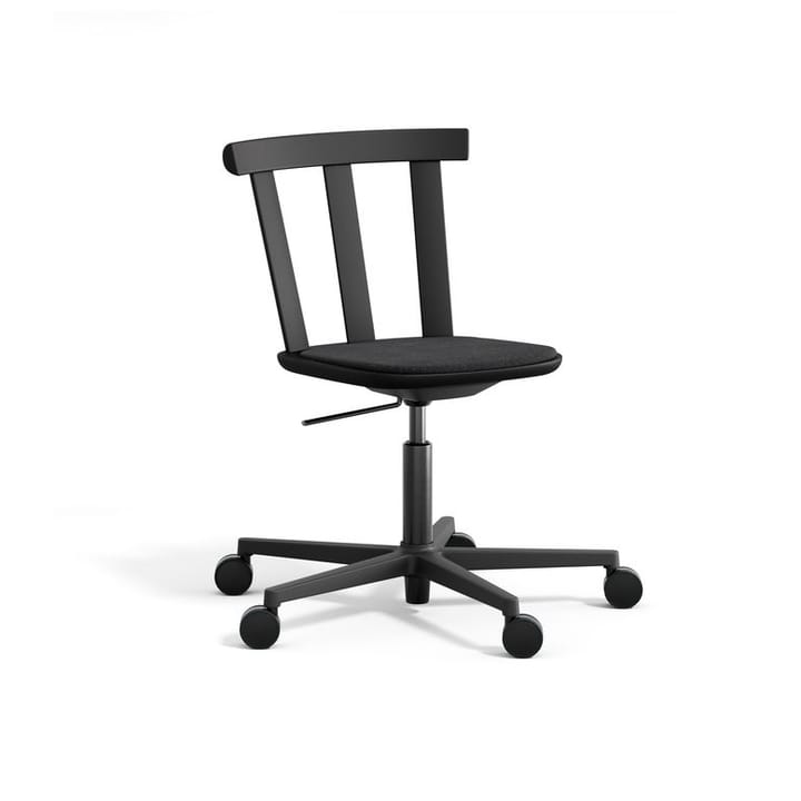 Alt draaibare stoel beklede zitting berkenhout - Hallingdal 65-180 black-matzwart 99 - Stolab