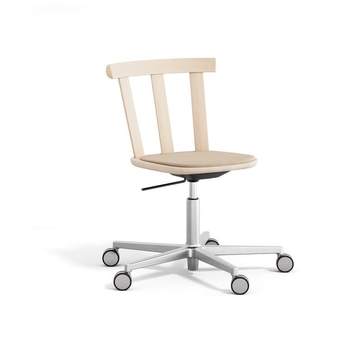 Alt draaibare stoel beklede zitting berkenhout - Hallingdal 65-200 beige-licht matte lak - Stolab