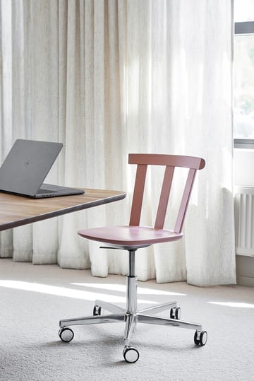 Alt draaibare stoel beklede zitting berkenhout - Vidar 4, 633 pink-malva 27 - Stolab